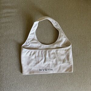 NVGTN - White Limitless Ribbed Seamless Halter Bra